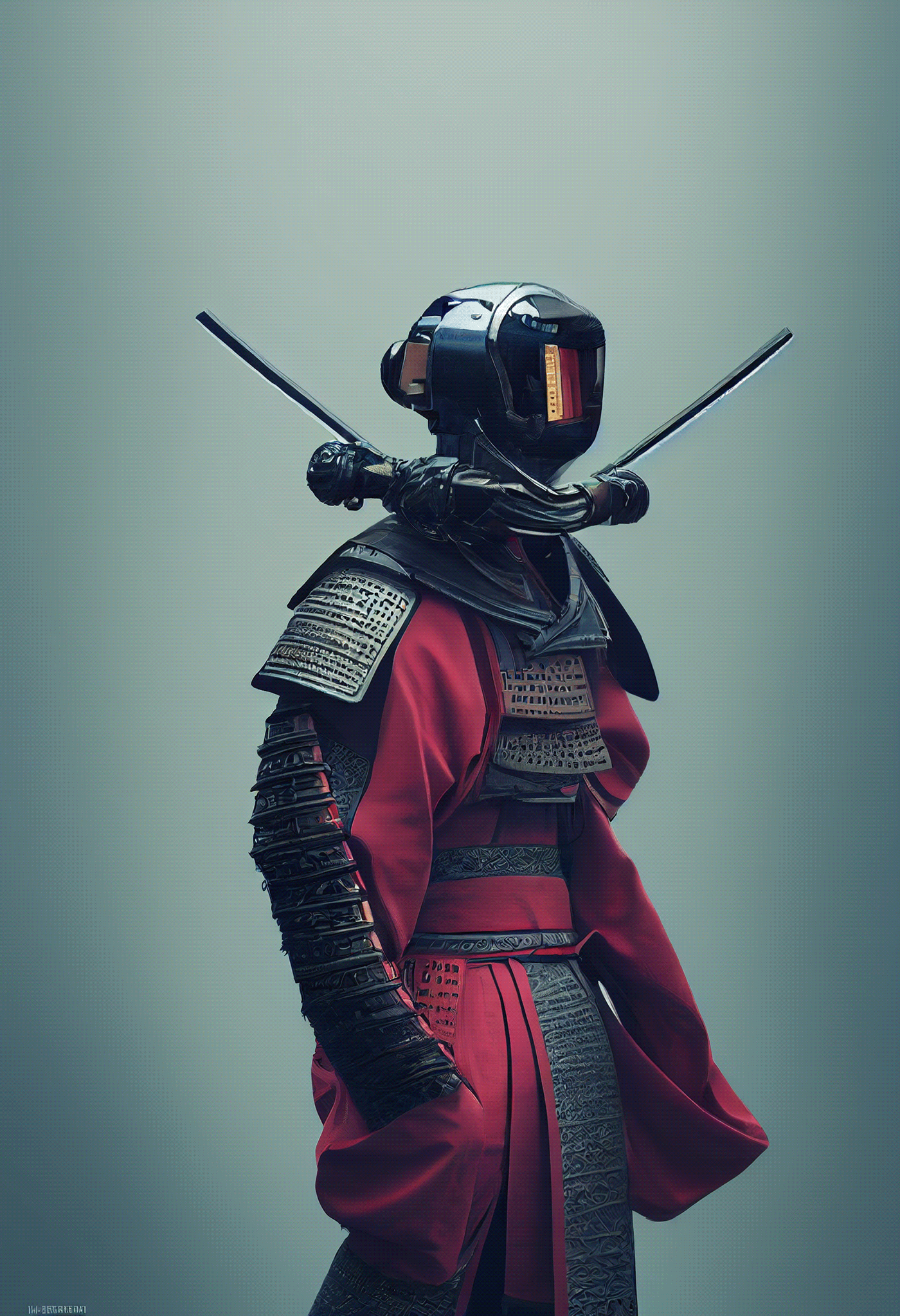 Samurai Mechas，artificial intelligence，Appearance design，future，conceptual design，ai，