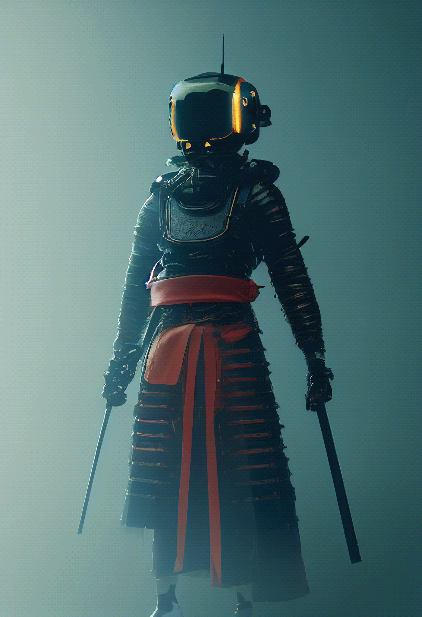 Samurai Mechas，artificial intelligence，Appearance design，future，conceptual design，ai，