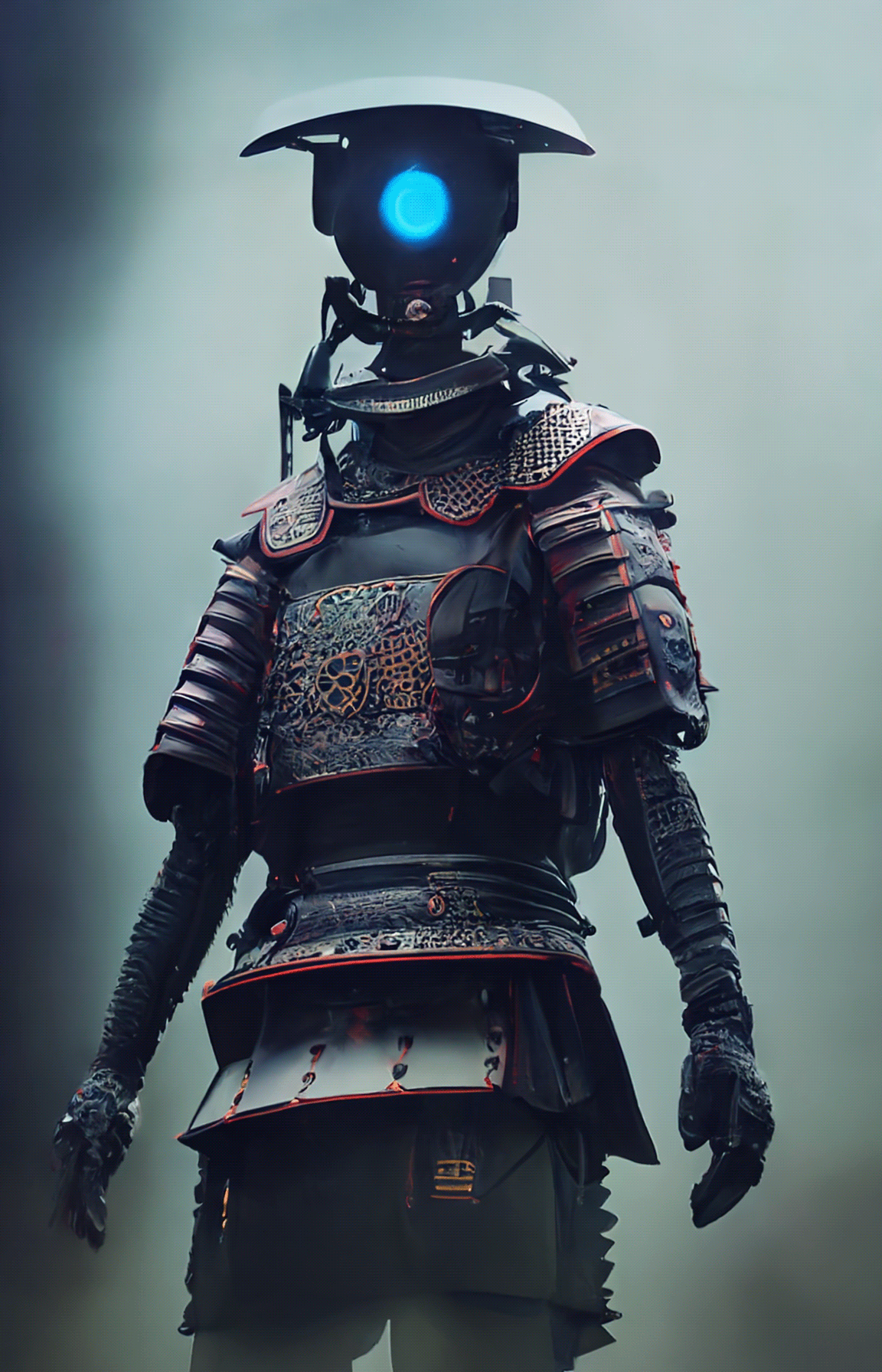 Samurai Mechas，artificial intelligence，Appearance design，future，conceptual design，ai，