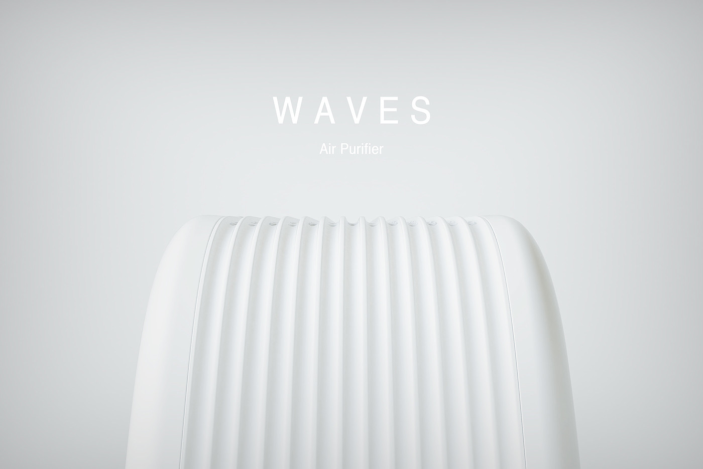 Waves，空气净化器，精美，外观设计，智能，