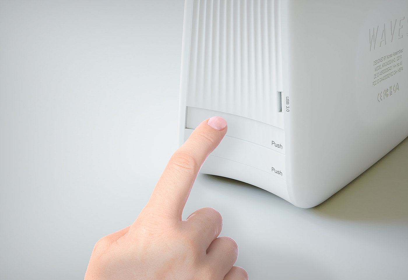 Waves，air cleaner，exquisite，Appearance design，intelligence，