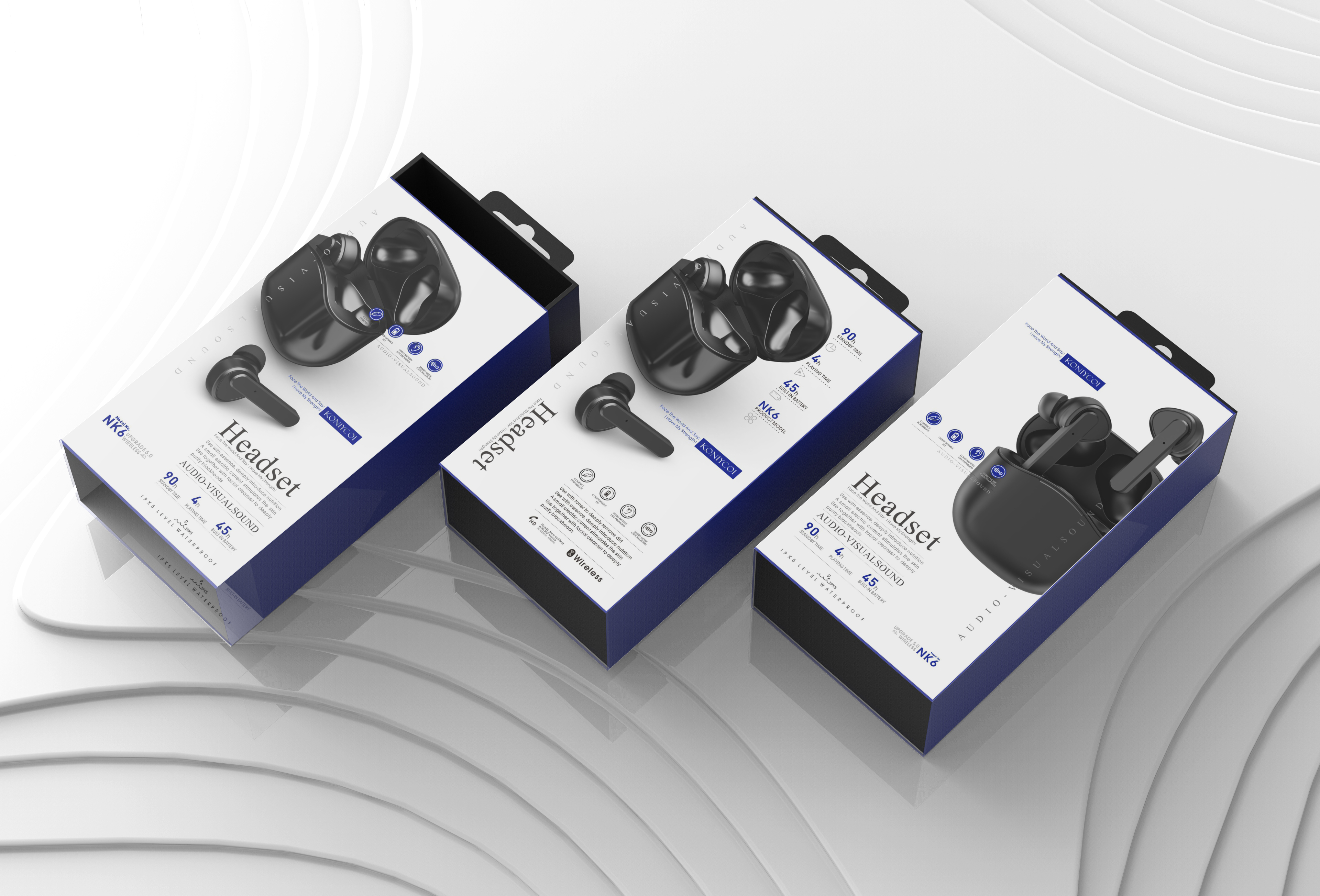 Wireless Bluetooth，Bluetooth headset，3C digital，packing design，Brand design，Digital packaging，Mobile Accessories，Accessories packaging，