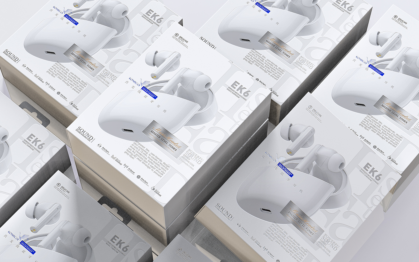 Wireless Bluetooth，Bluetooth headset，3C digital，packing design，Brand design，Digital packaging，Mobile Accessories，Accessories packaging，