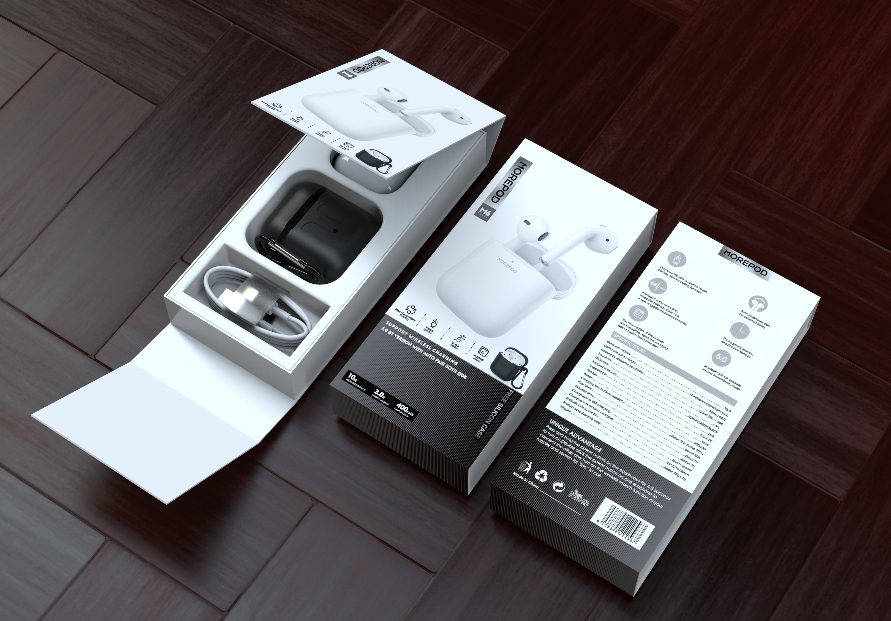 Wireless Bluetooth，Bluetooth headset，3C digital，packing design，Brand design，Digital packaging，Mobile Accessories，Accessories packaging，