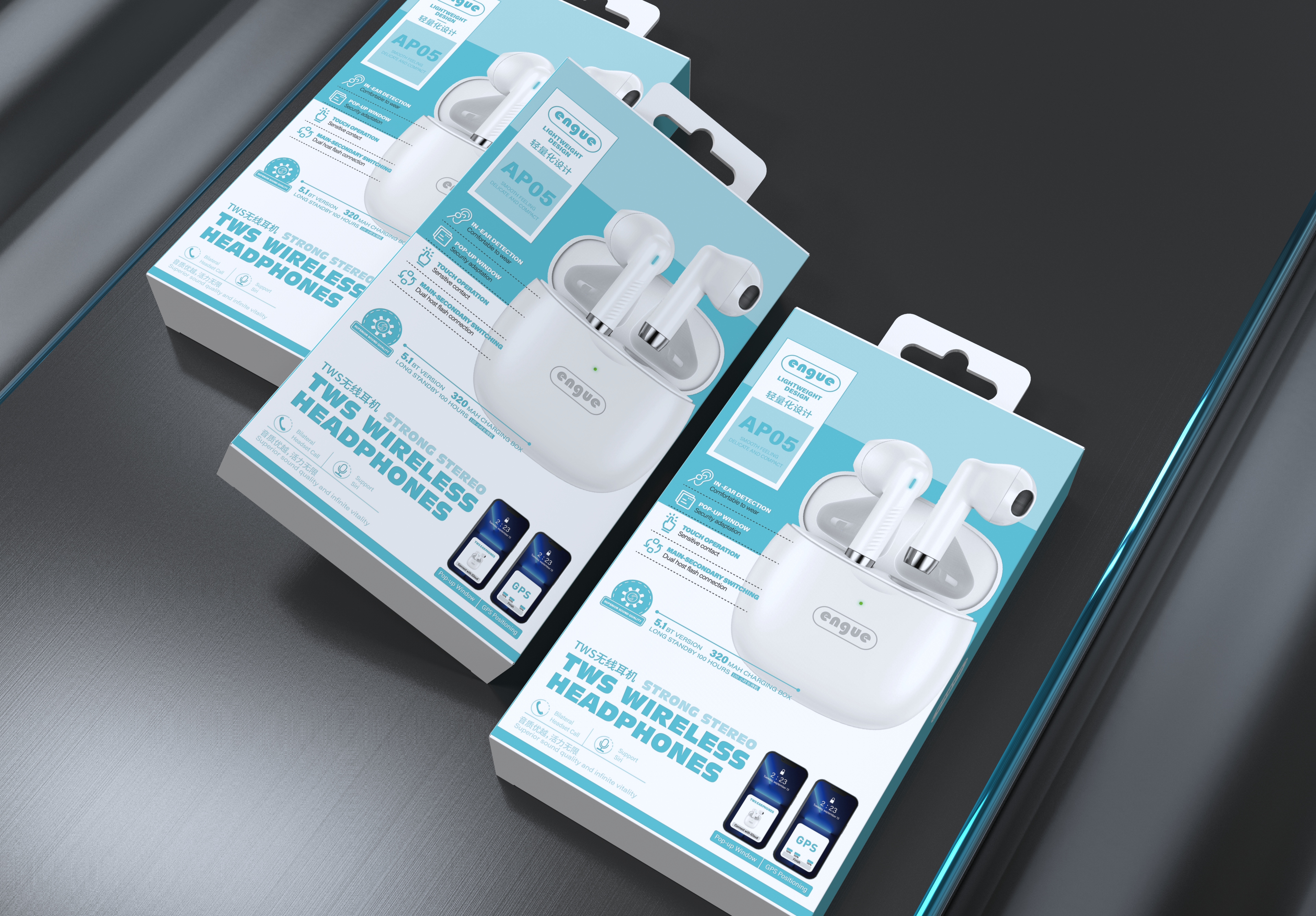 Wireless Bluetooth，Bluetooth headset，3C digital，packing design，Brand design，Digital packaging，Mobile Accessories，Accessories packaging，