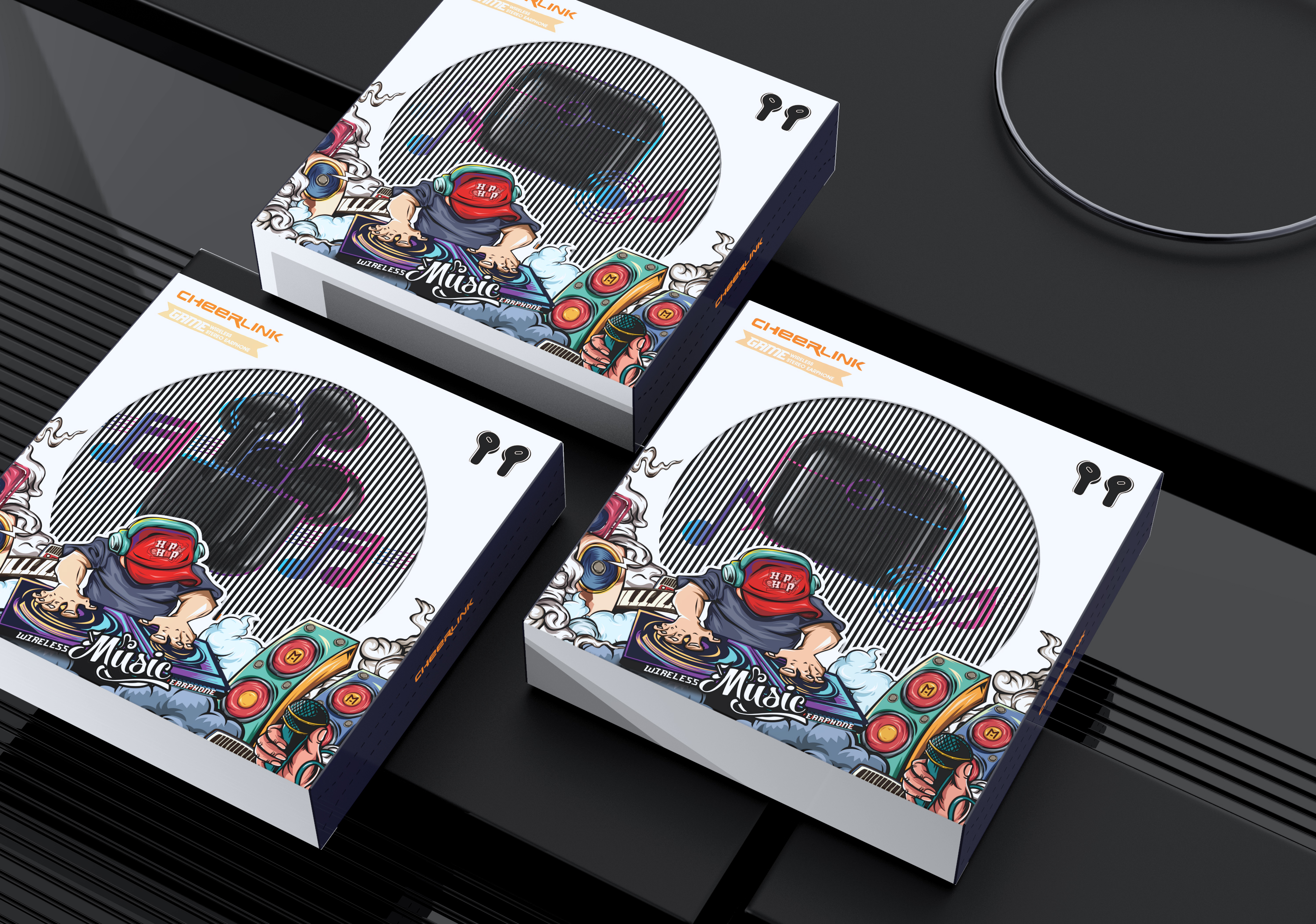 Wireless Bluetooth，Bluetooth headset，3C digital，packing design，Brand design，Digital packaging，Mobile Accessories，Accessories packaging，