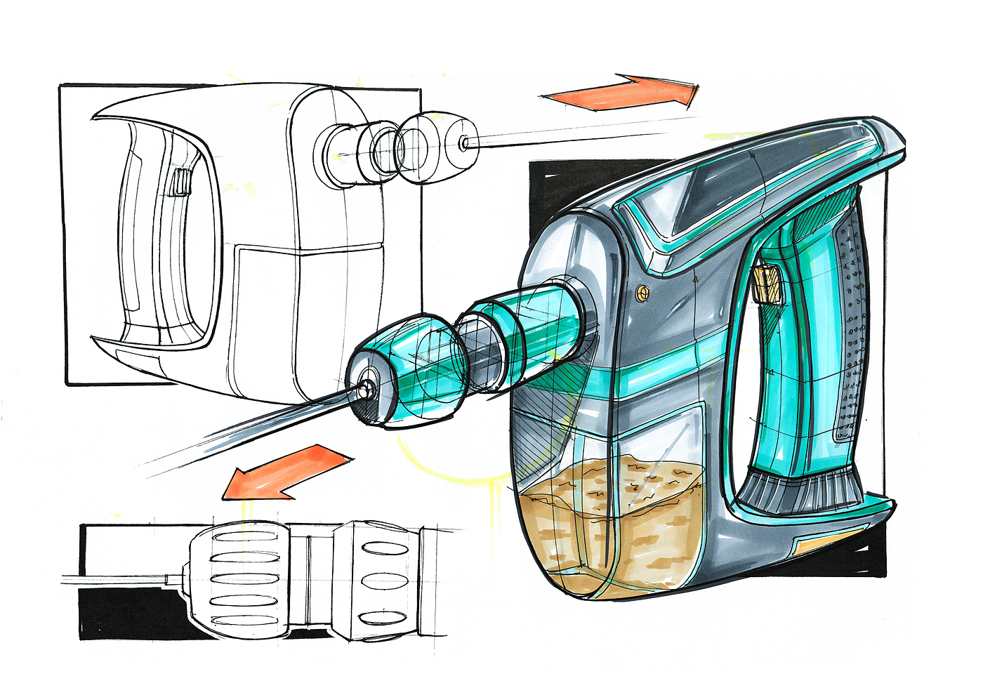 Hand drawn expression，industrial design，product design，