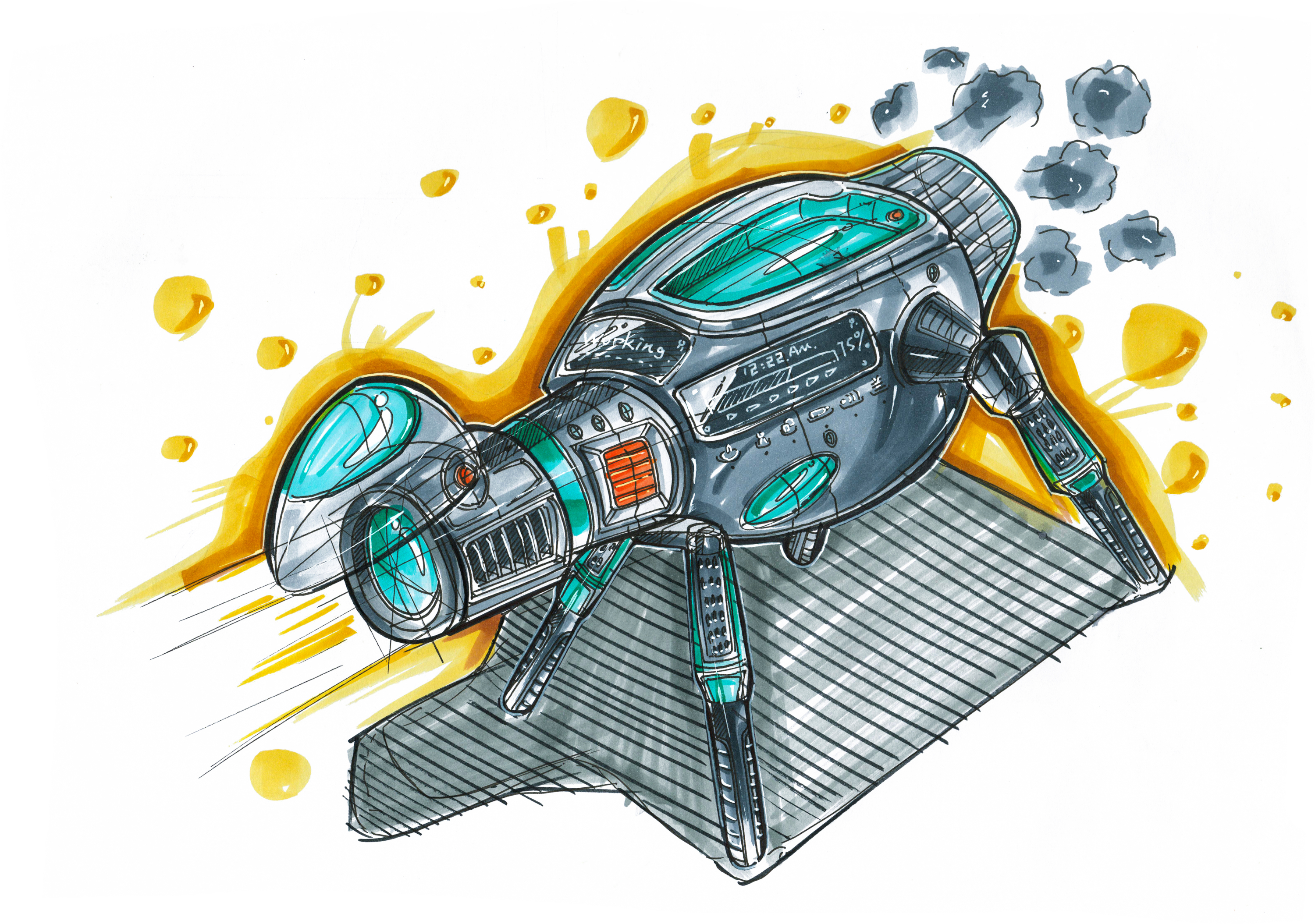 Hand drawn expression，industrial design，product design，