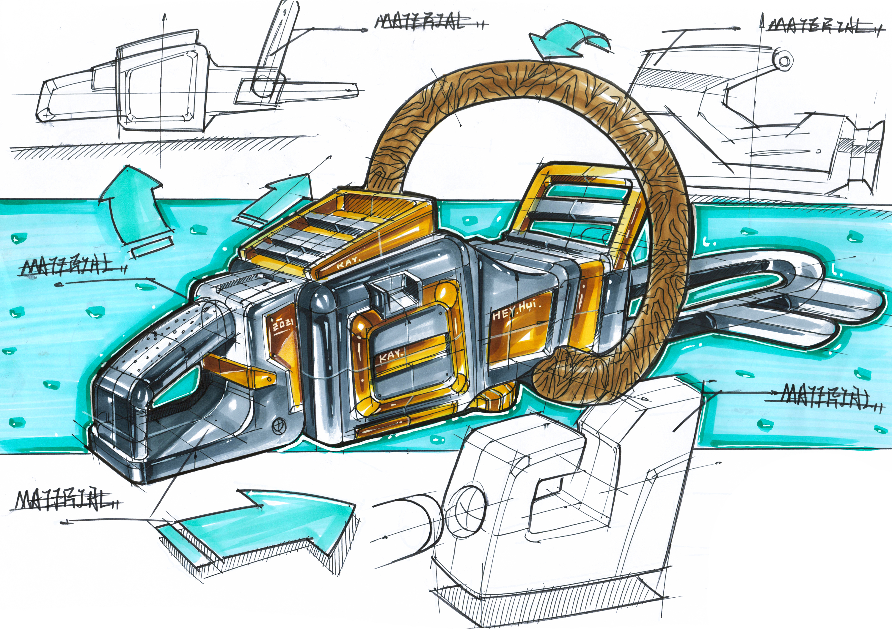 Hand drawn expression，industrial design，product design，