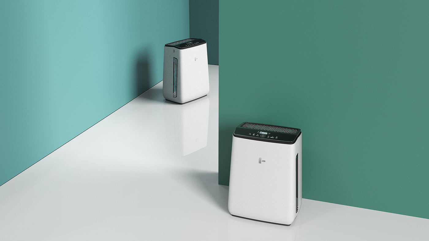 air cleaner，Fresh air，Appearance design，Huizhou elements，