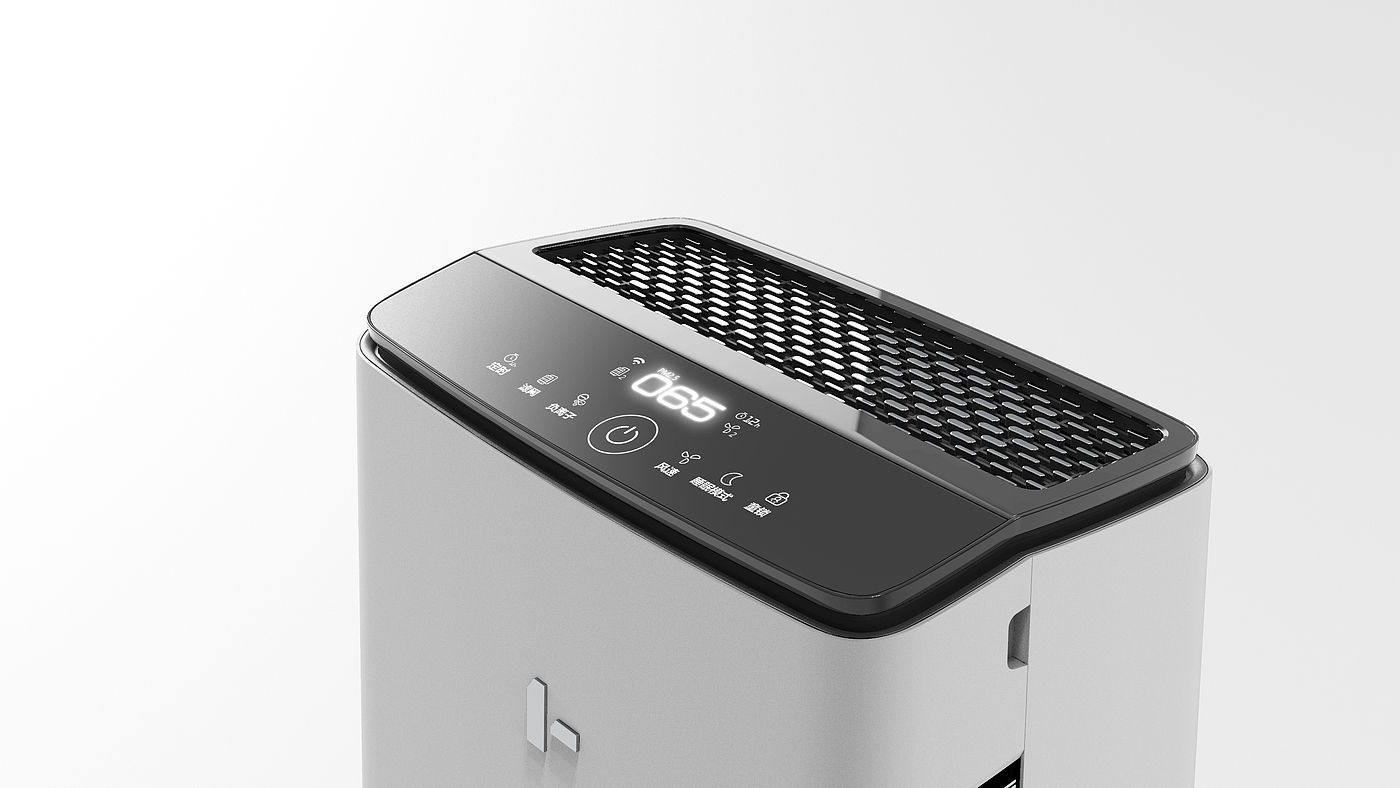 air cleaner，Fresh air，Appearance design，Huizhou elements，