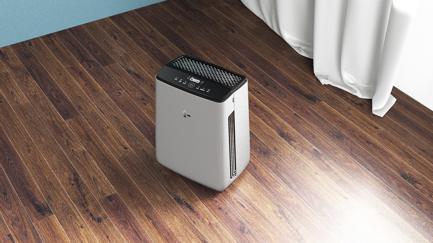 air cleaner，Fresh air，Appearance design，Huizhou elements，