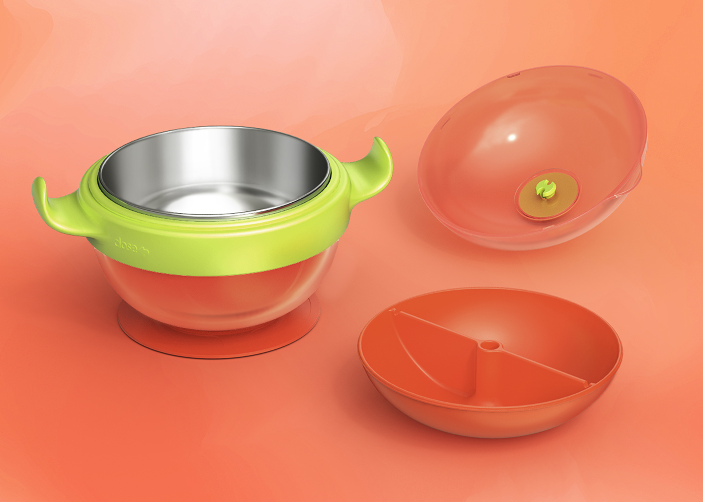 Mother and baby，Infant child，Auxiliary food bowl，Heat preservation bowl，product design，