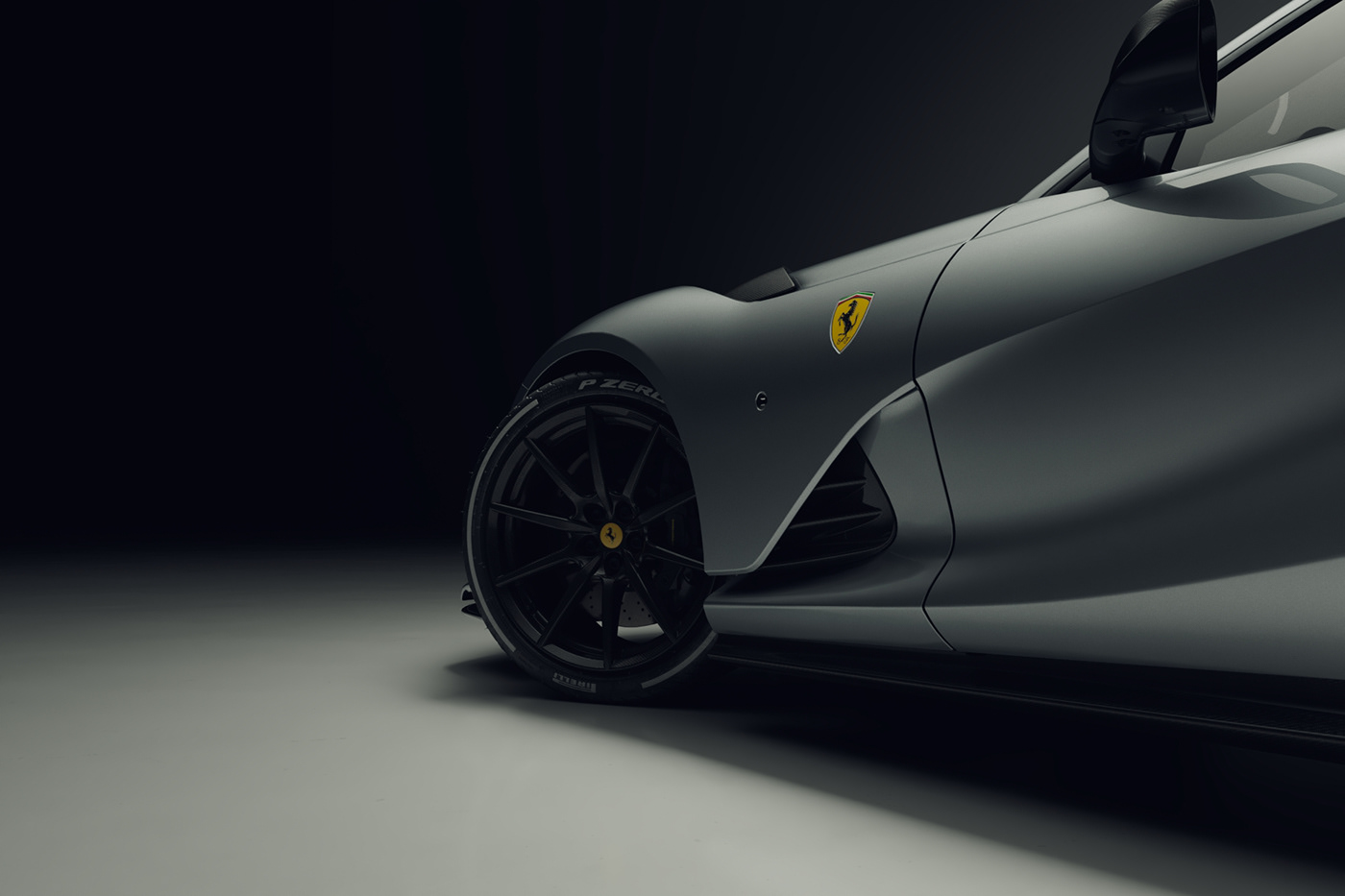 Ferrari，automobile，cgi，industrial design，visualization，