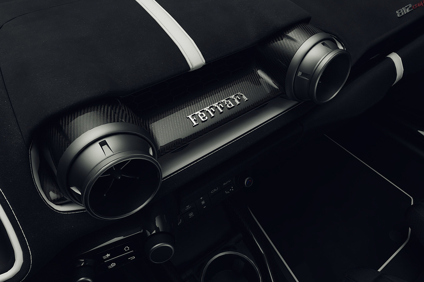 Ferrari，automobile，cgi，industrial design，visualization，