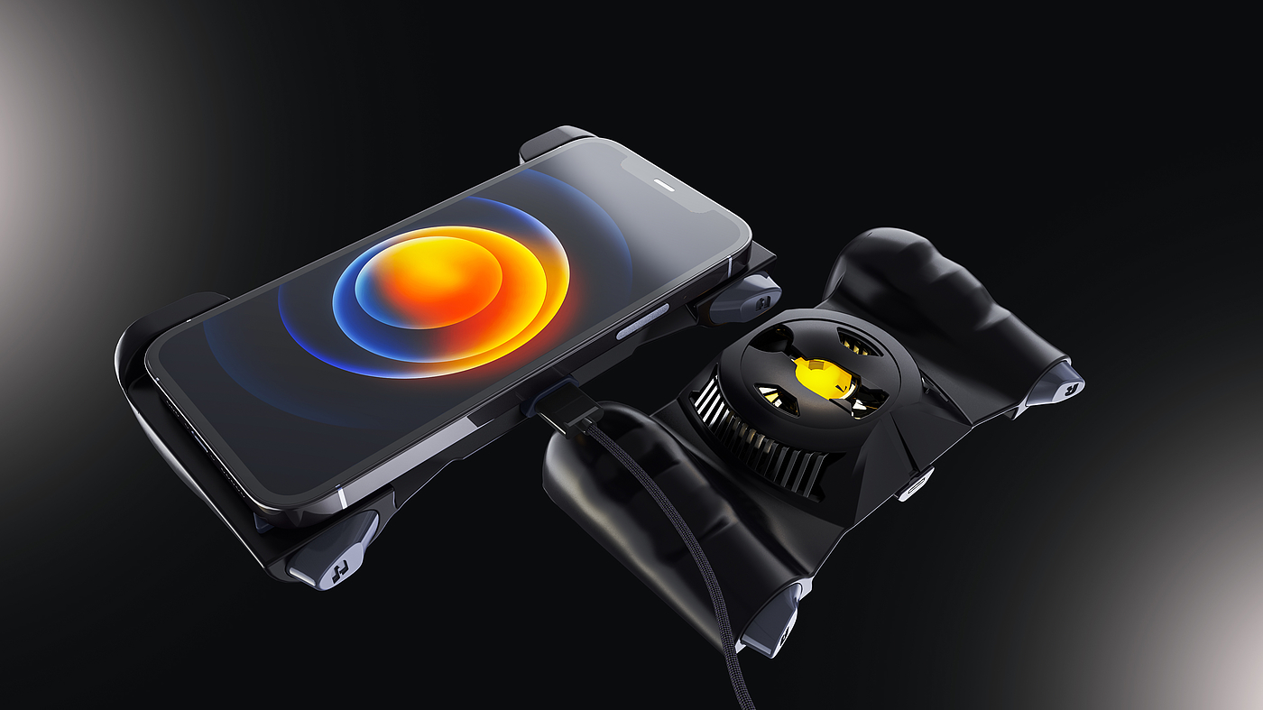Mobile phone radiator，radiator，keyshot，rhino，
