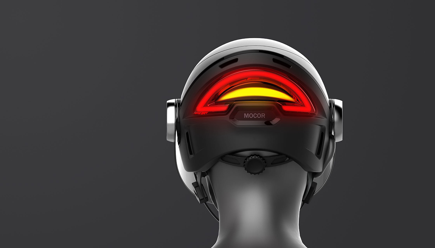 Intelligent riding helmet-humpback whale industrial design，