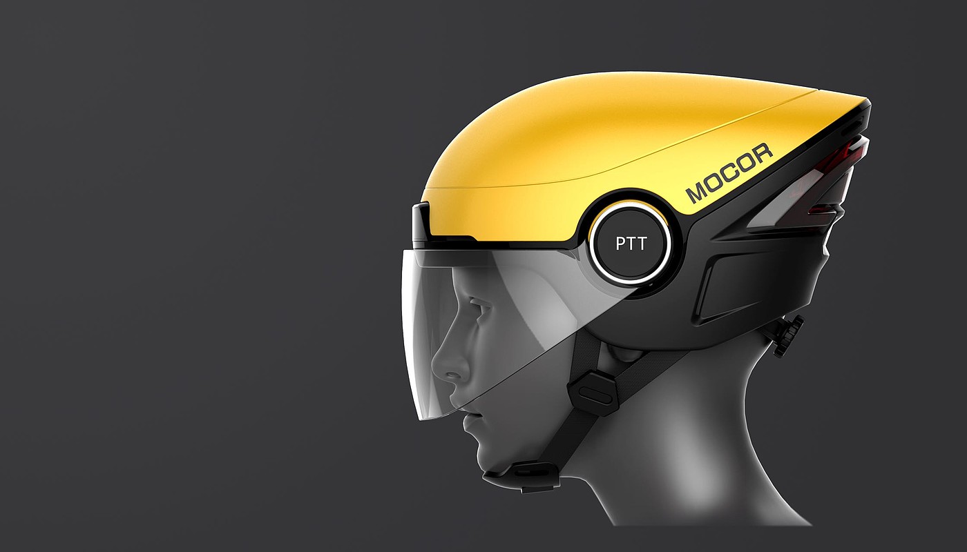 Intelligent riding helmet-humpback whale industrial design，