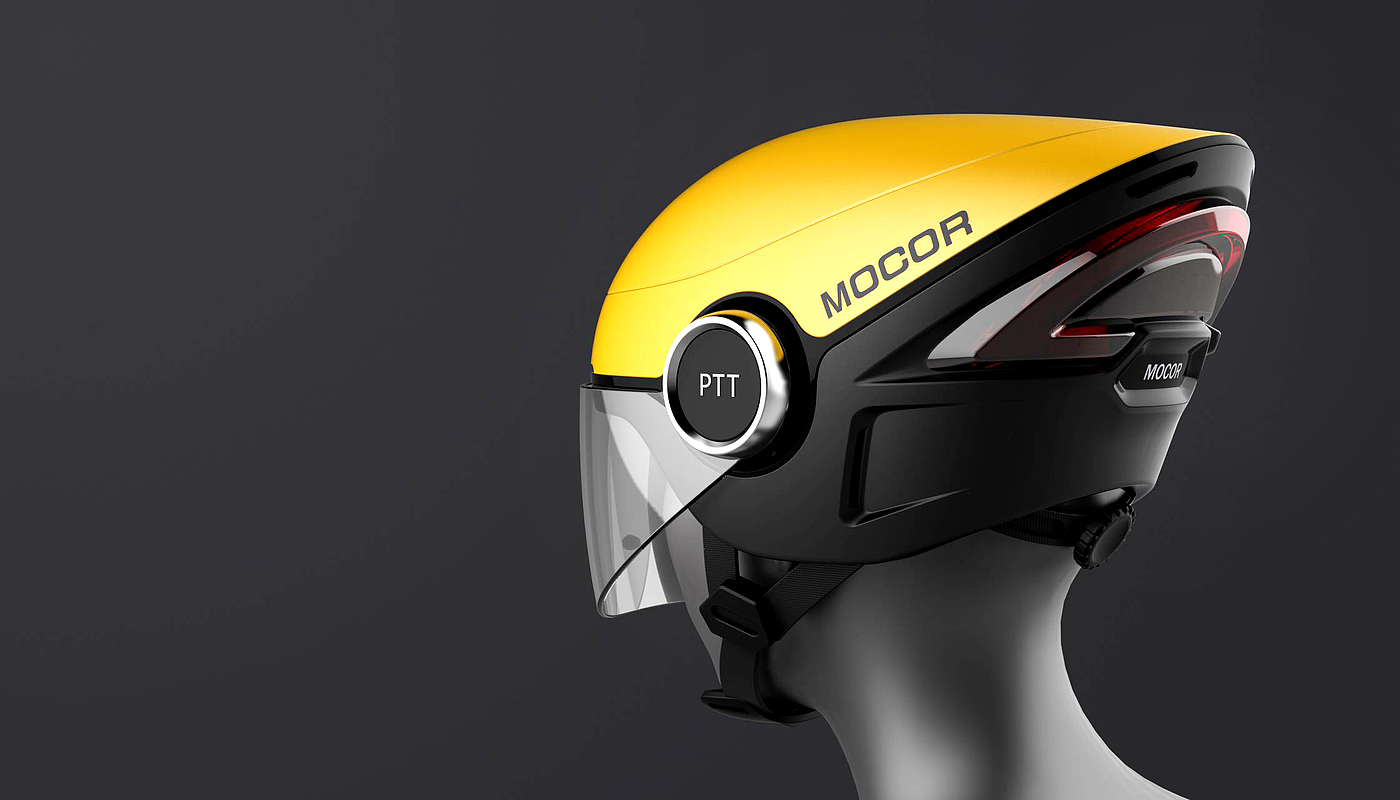 Intelligent riding helmet-humpback whale industrial design，