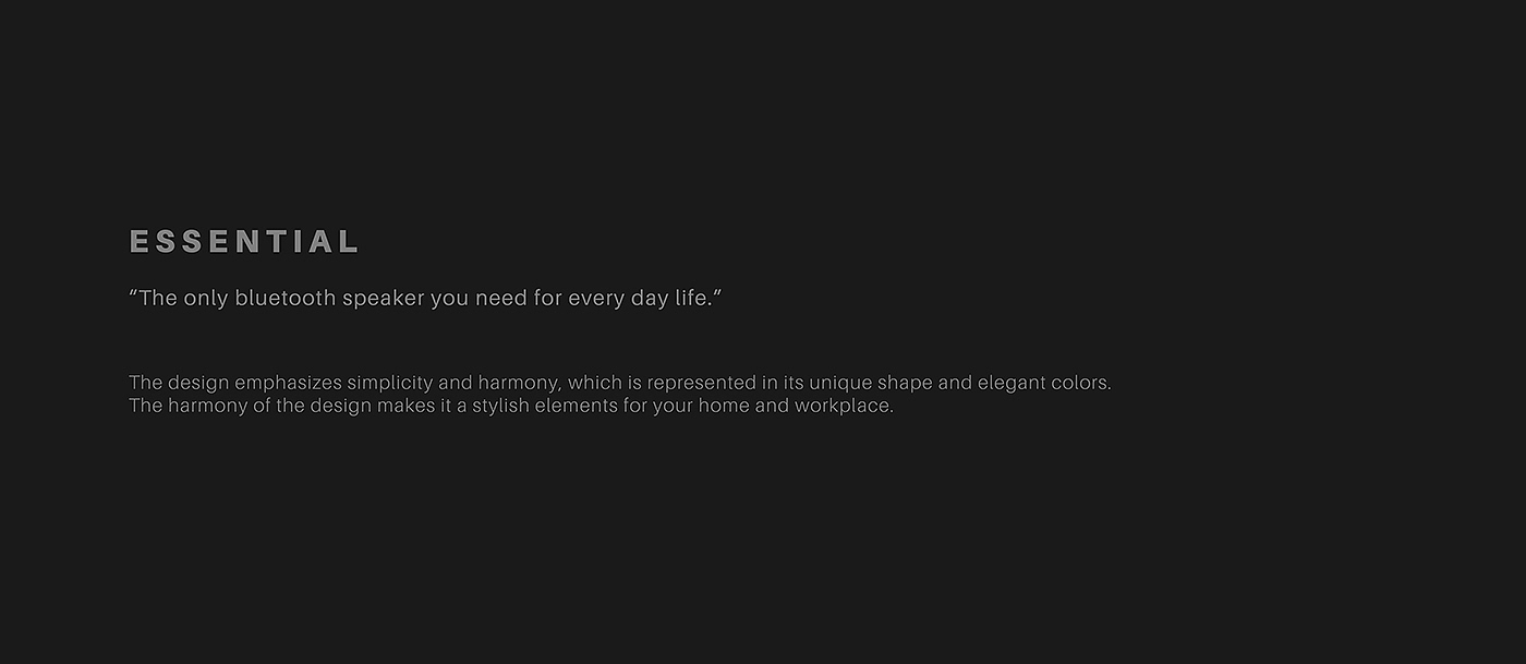 Essential，扬声器，简约，
