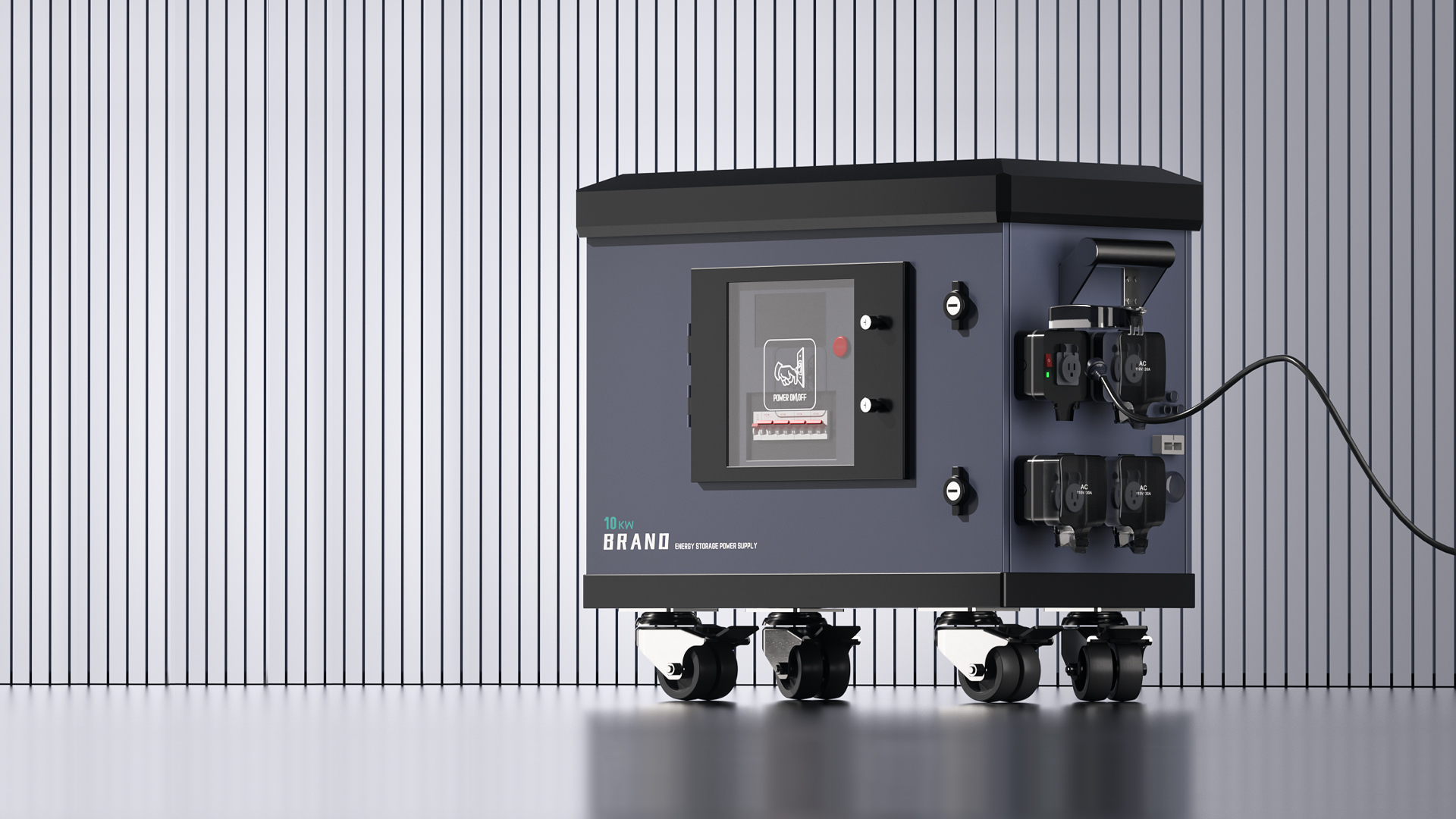 Energy storage power supply，Energy storage，Sheet metal design，Appearance design，Structural design，animation，video，industrial design，