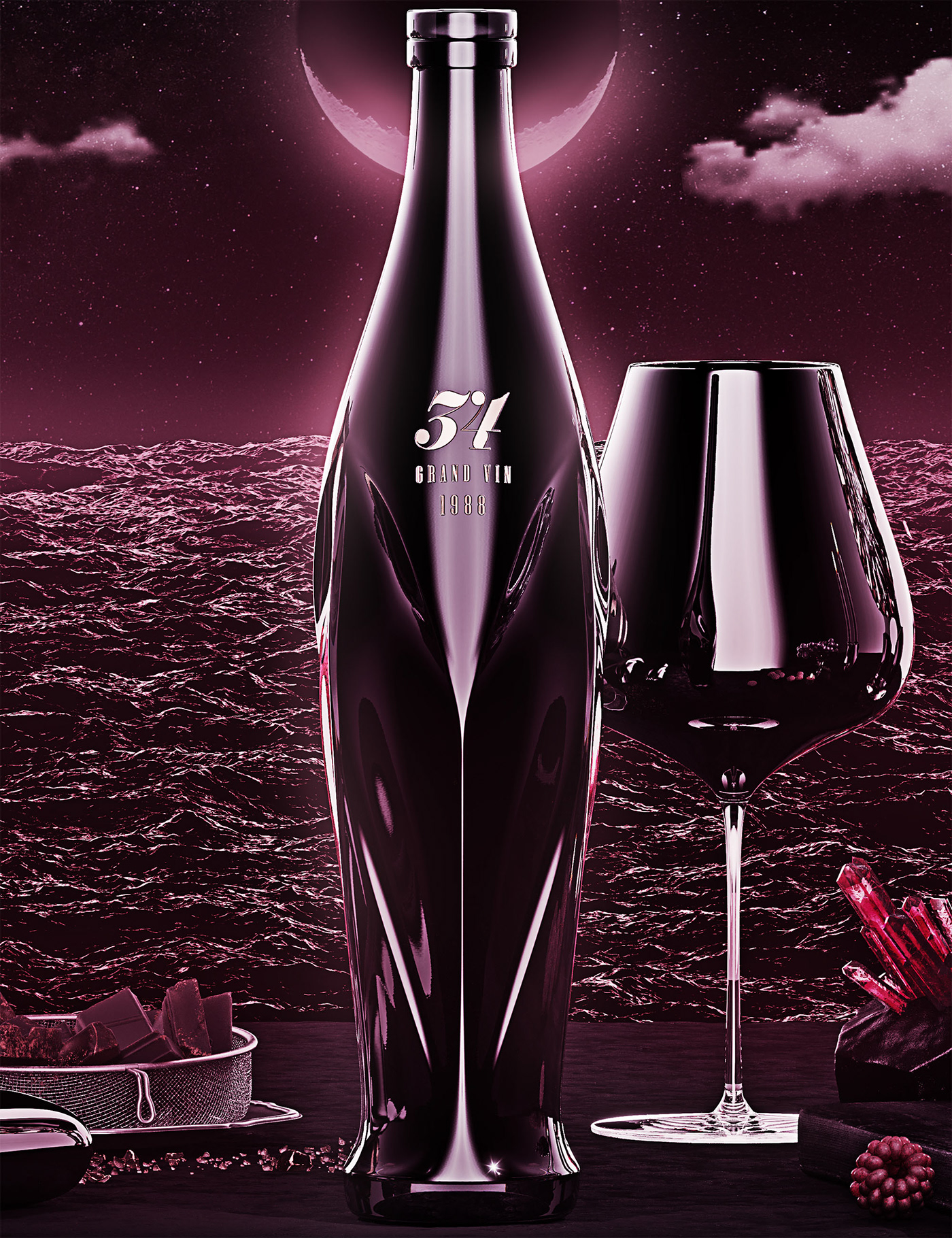 The wine bottle，High quality wine bottle，elegant，noble，