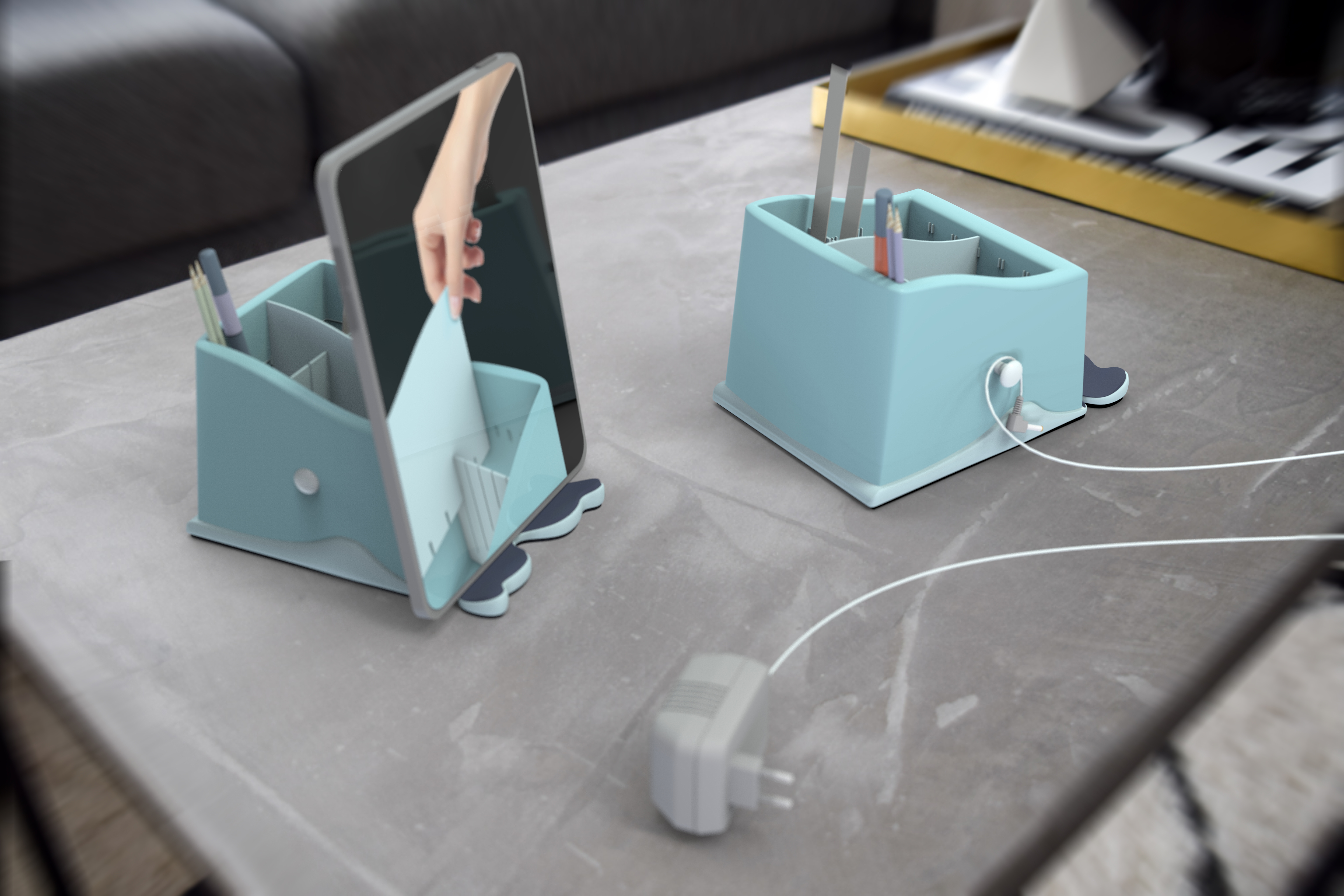 storage box，pen container，multi-function，Wireless charging，Electronic Equipment Bracket，Student products，