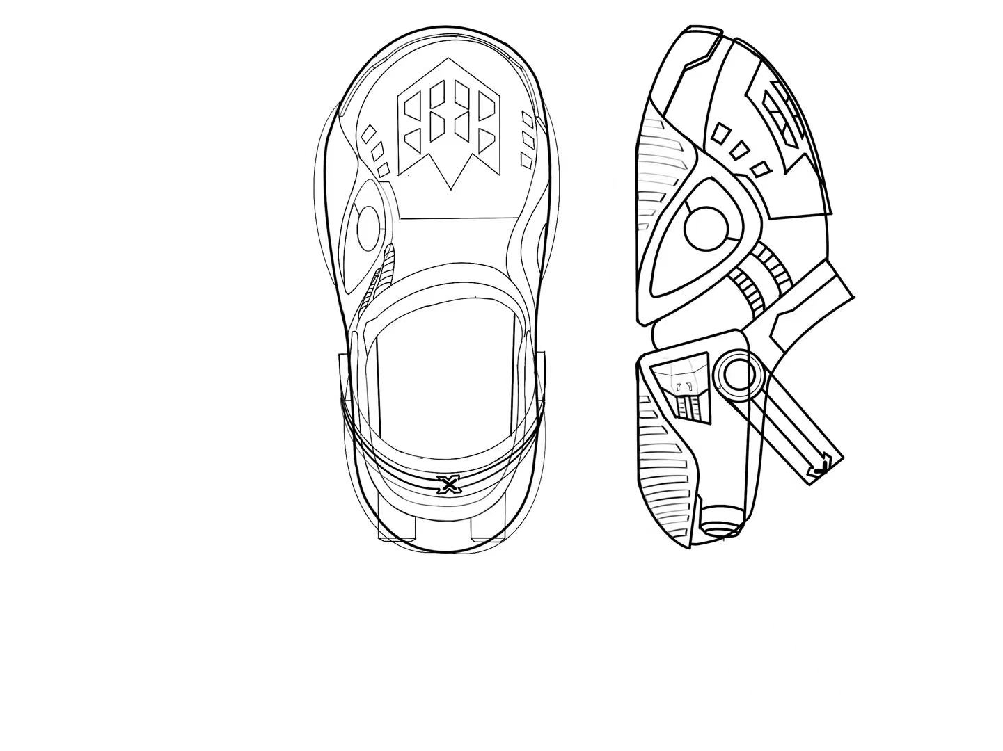 Procreate，Hand drawn industrial design，industrial design，slipper，sneakers，