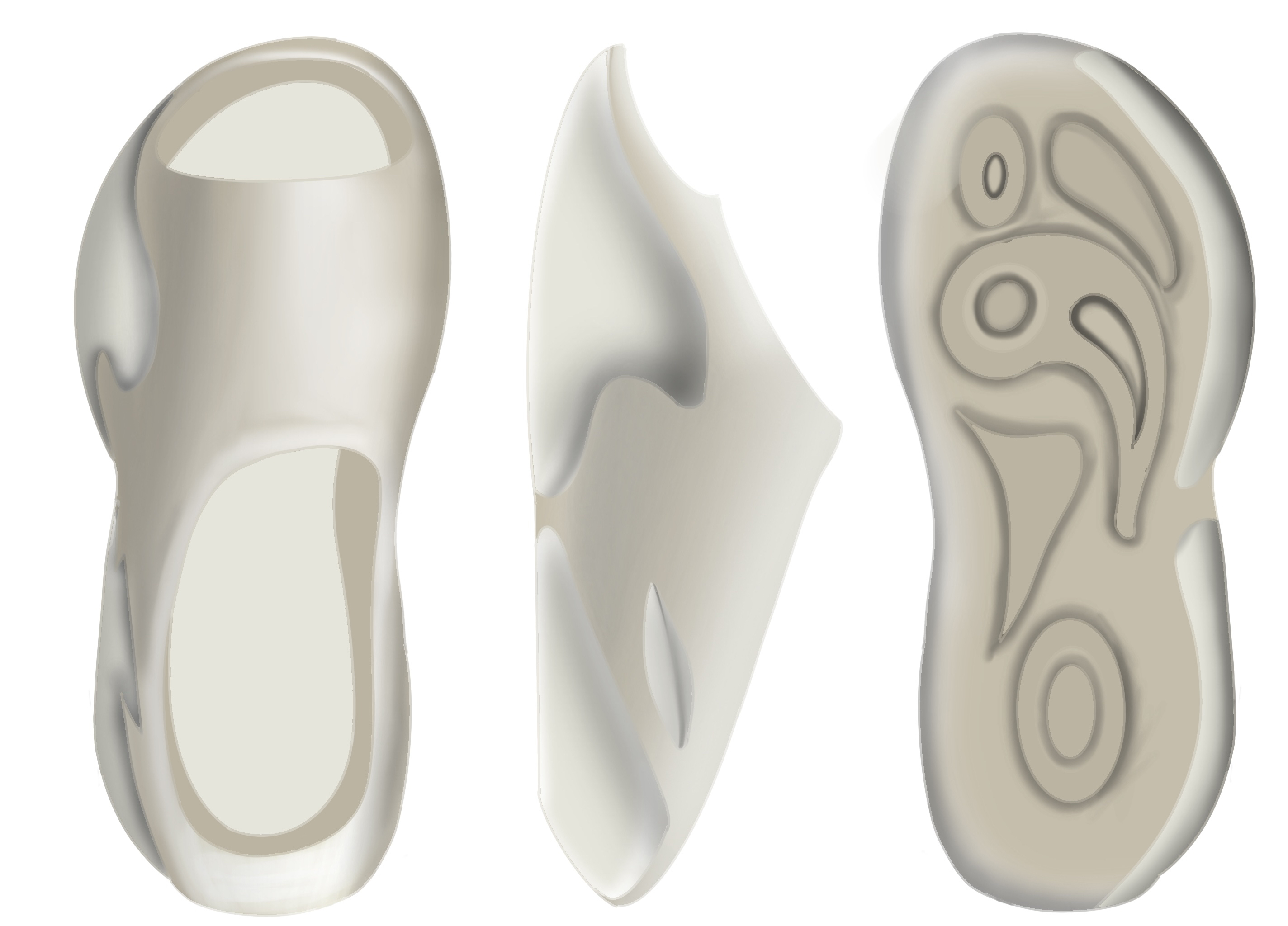 Procreate，Hand drawn industrial design，industrial design，slipper，sneakers，