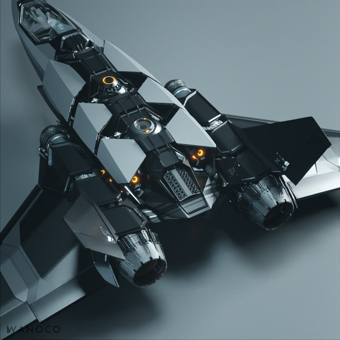 science fiction，future，Fighter，Appearance design，