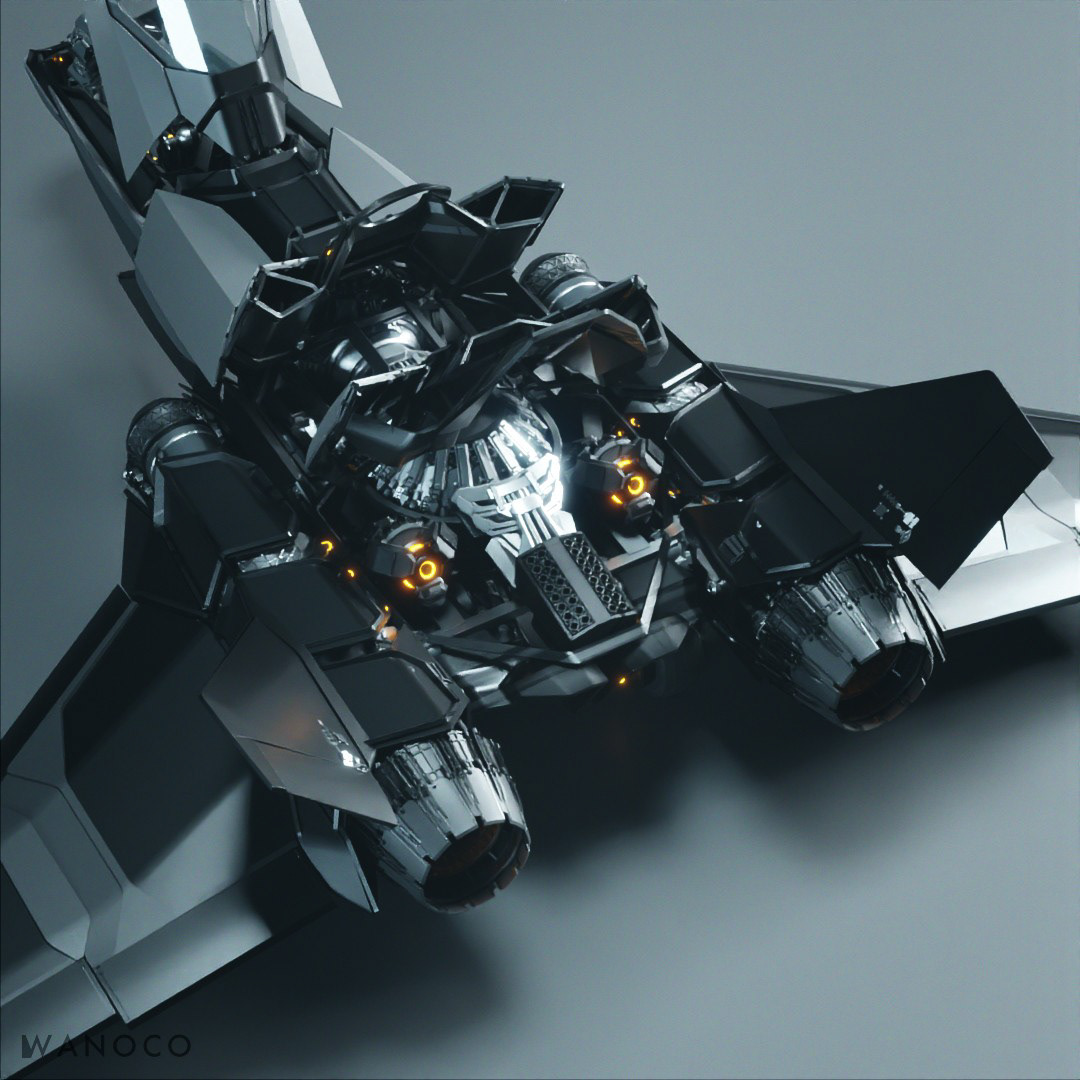 science fiction，future，Fighter，Appearance design，