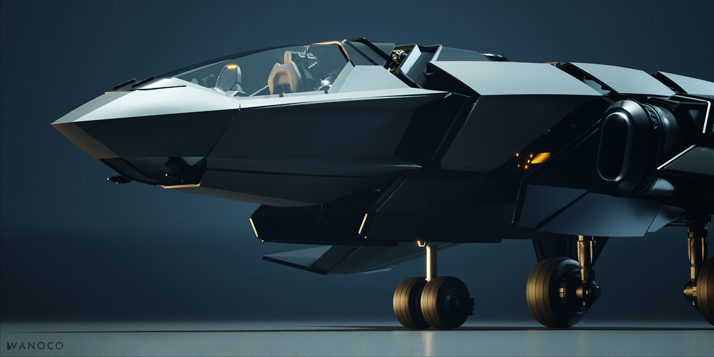 science fiction，future，Fighter，Appearance design，