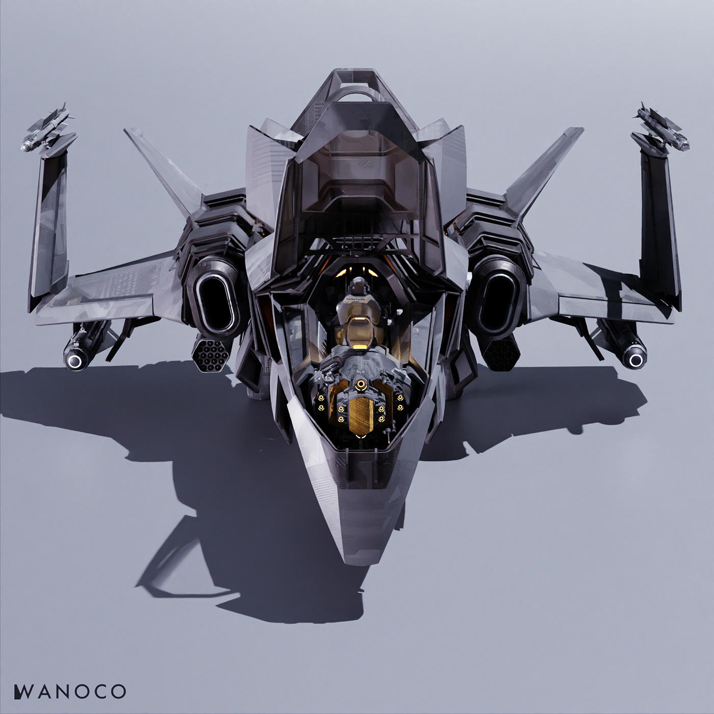 science fiction，future，Fighter，Appearance design，