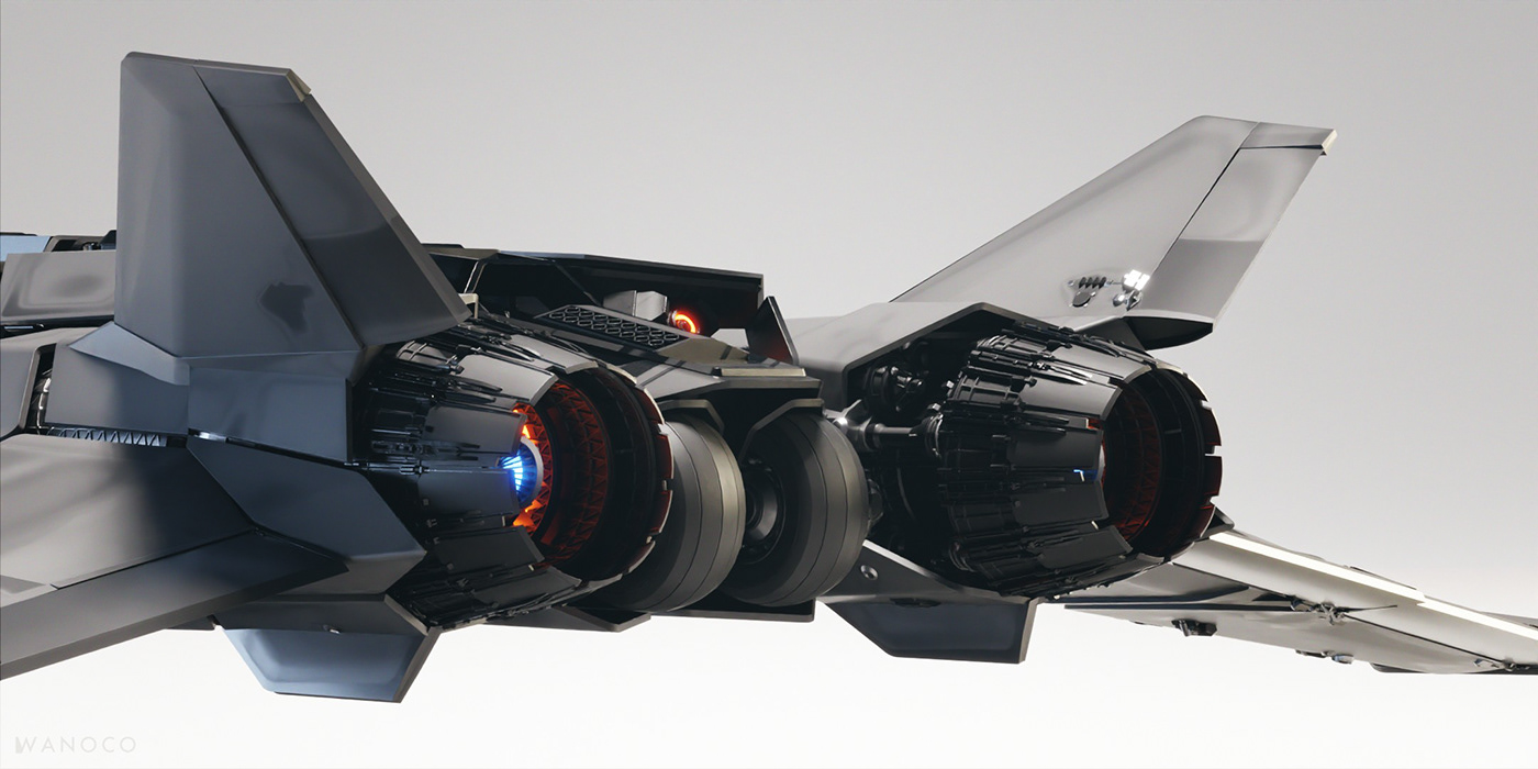 science fiction，future，Fighter，Appearance design，