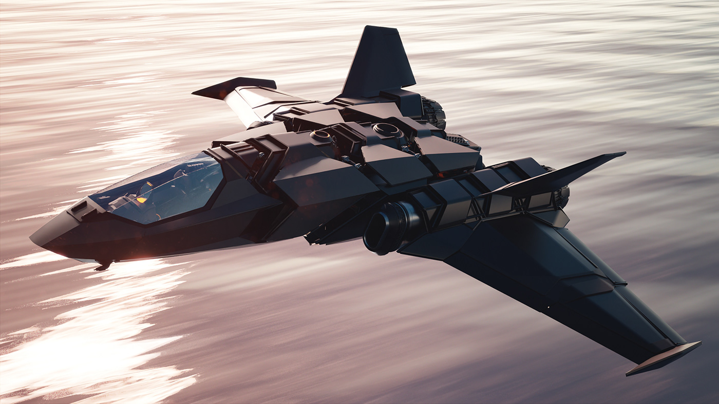 science fiction，future，Fighter，Appearance design，