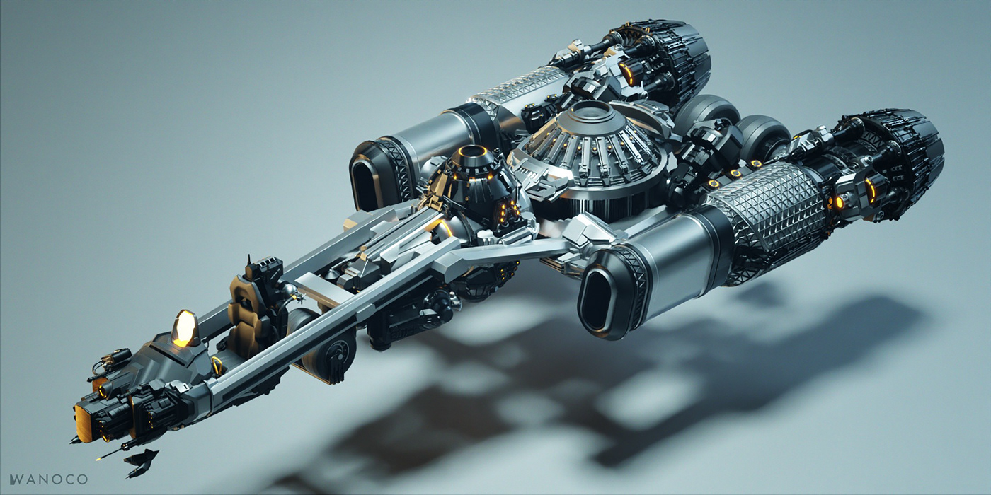 science fiction，future，Fighter，Appearance design，