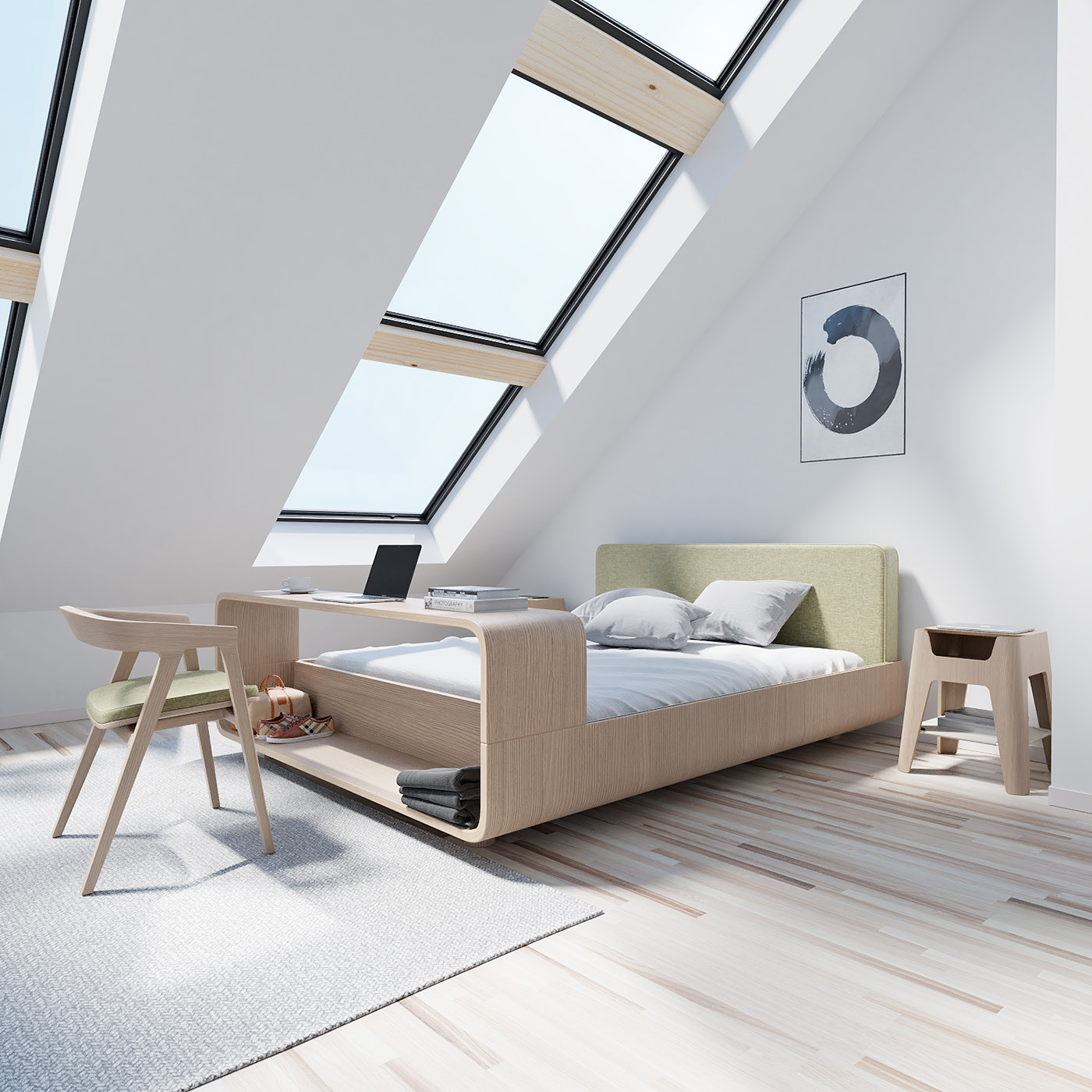 Boomerang，Table，Adjustable，Save space，