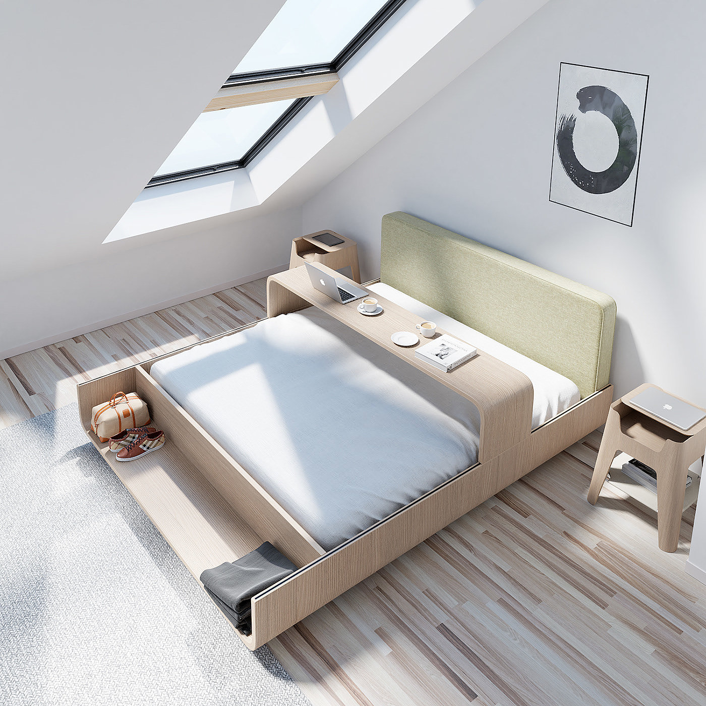 Boomerang，Table，Adjustable，Save space，