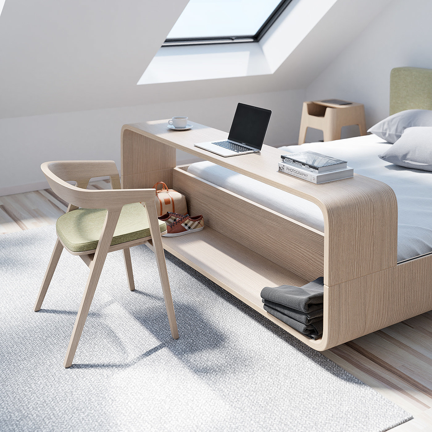 Boomerang，Table，Adjustable，Save space，