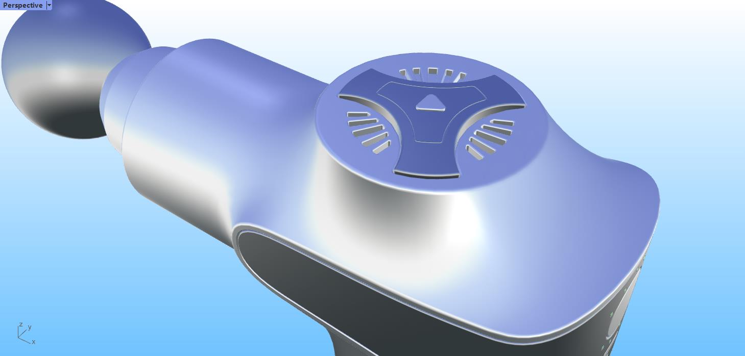 Tutorial sharing，Video tutorial，Rhinoceros modeling，Rhino modeling，industrial design，Fascia gun，household electrical appliances，