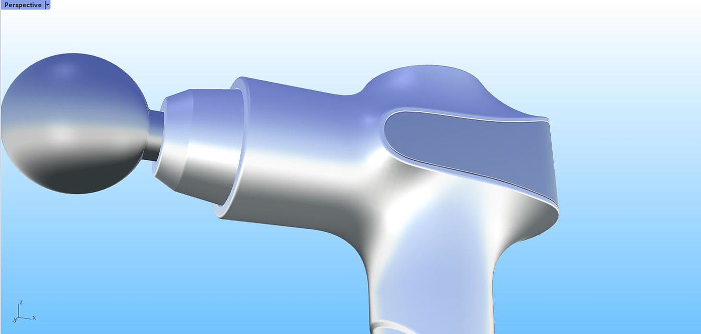 Tutorial sharing，Video tutorial，Rhinoceros modeling，Rhino modeling，industrial design，Fascia gun，household electrical appliances，