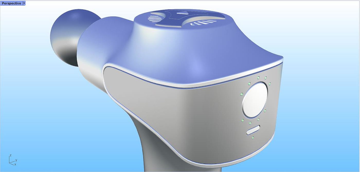 Tutorial sharing，Video tutorial，Rhinoceros modeling，Rhino modeling，industrial design，Fascia gun，household electrical appliances，