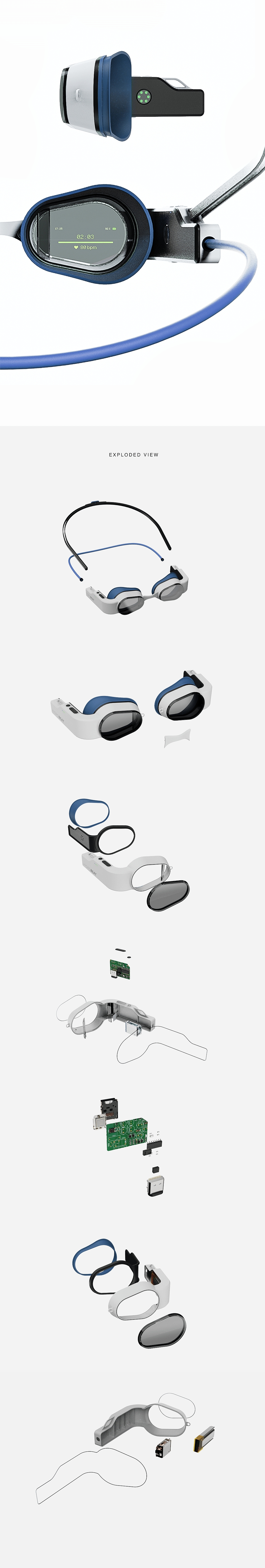 HYDROBEAT，Swimming goggles，intelligence，product design，