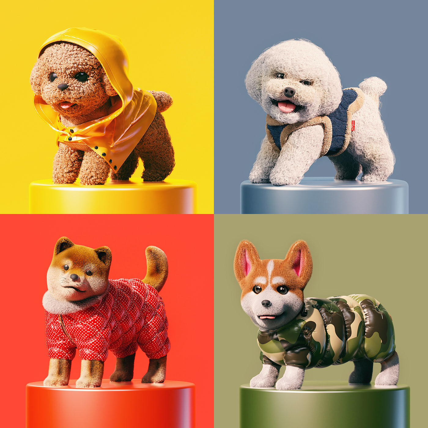 DANJI，BabyDog，product design，IP，3D image，Pets，puppy，