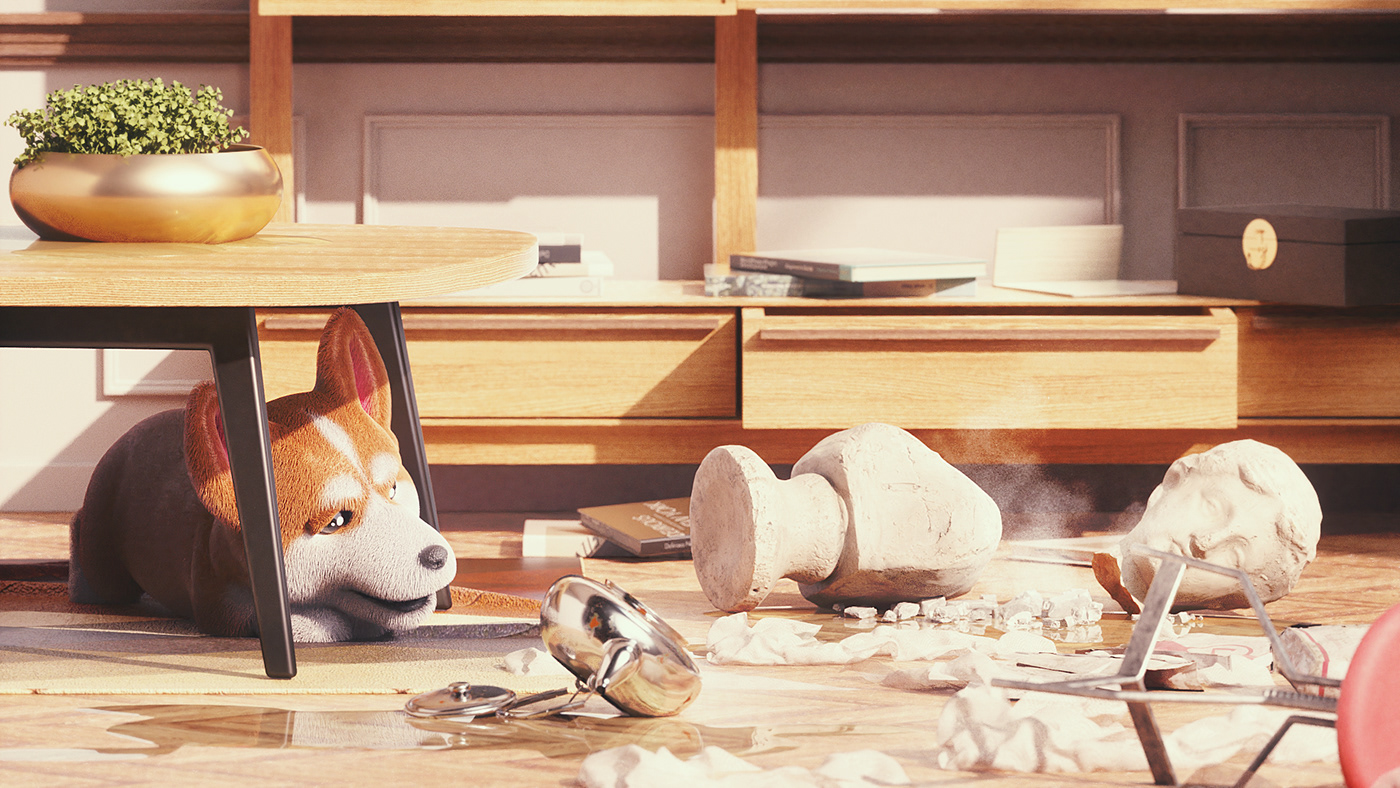 DANJI，BabyDog，product design，IP，3D image，Pets，puppy，