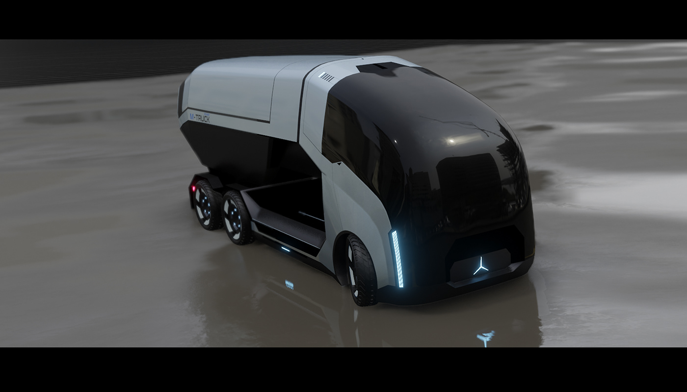 Automobile design，Truck M e-model，conceptual design，Streamlined design，