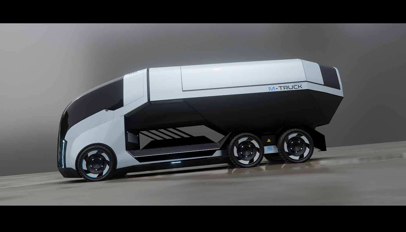 Automobile design，Truck M e-model，conceptual design，Streamlined design，