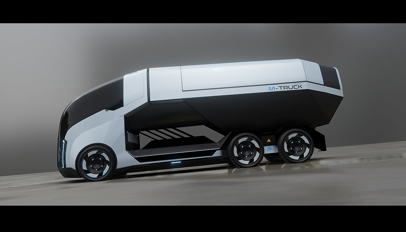汽车设计，Truck M e-model，概念设计，流线型设计，