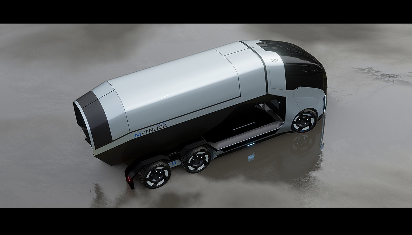 Automobile design，Truck M e-model，conceptual design，Streamlined design，