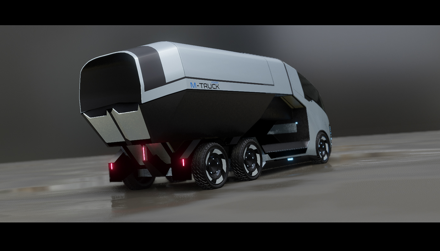 Automobile design，Truck M e-model，conceptual design，Streamlined design，